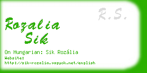 rozalia sik business card